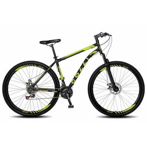 Bicicleta Athena Aro 29 Aço 21v Suspensão Dianteira Freio Mecânico Preto/amarelo Neon