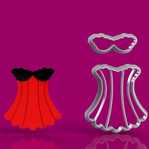 Cortador Chá de Lingerie Espartilho Modular Tamanho 5cm
