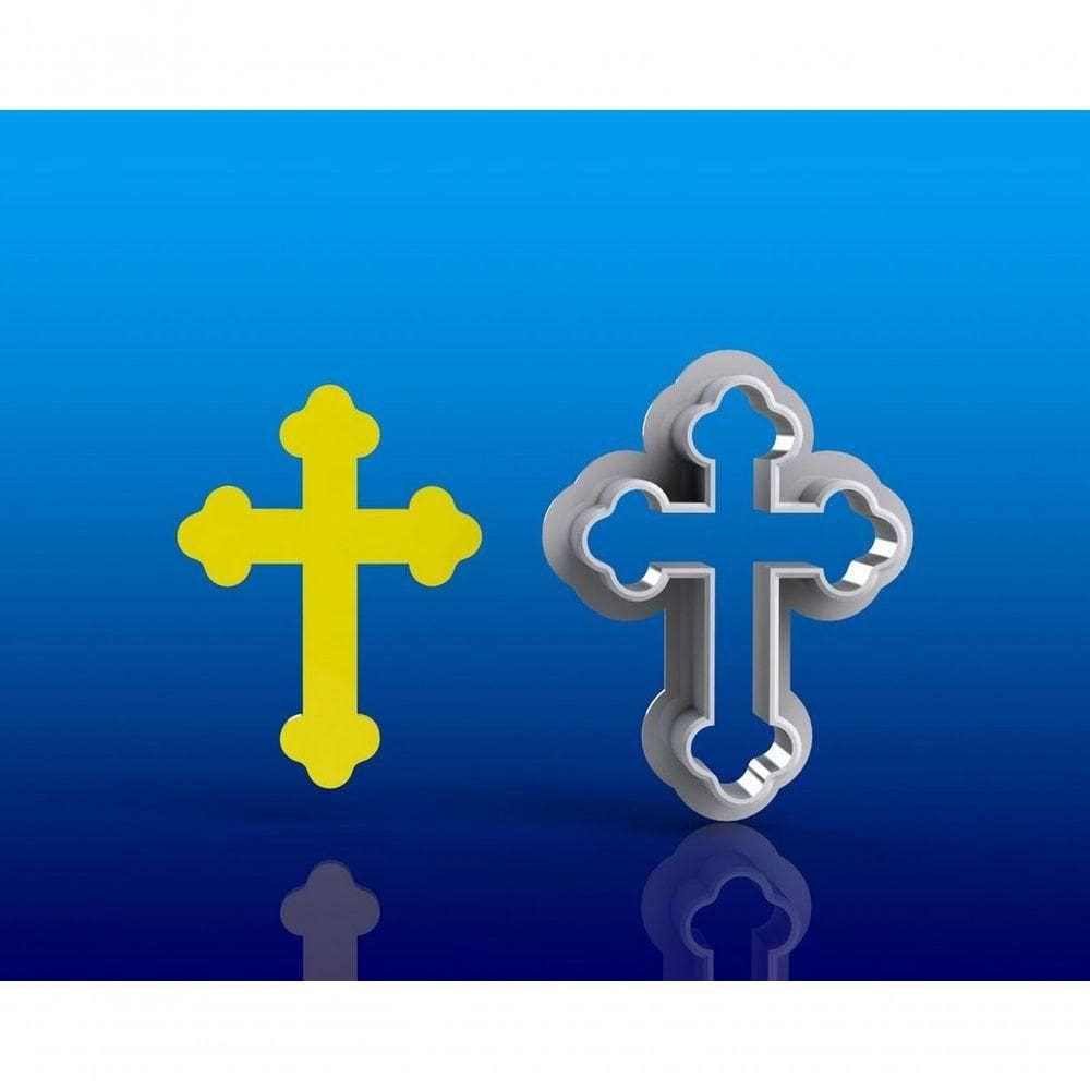 Cortador Cruz Trabalhada - Batismo Religião Tamanho 4 Cm