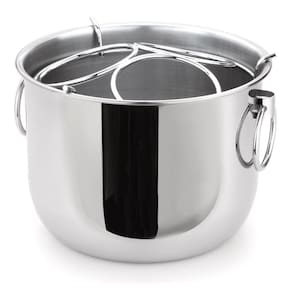 Balde Champanheira Inox Com Grelha Separadora Divisora Destacável Para 3 Garrafas Balde De Gelo
