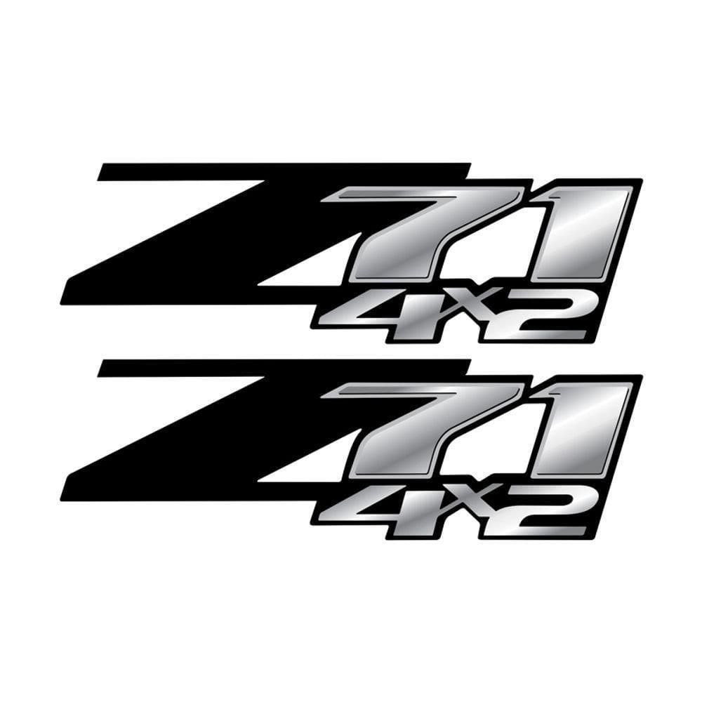 Par De Adesivos Chevrolet Z71 S10 Lateral Preto