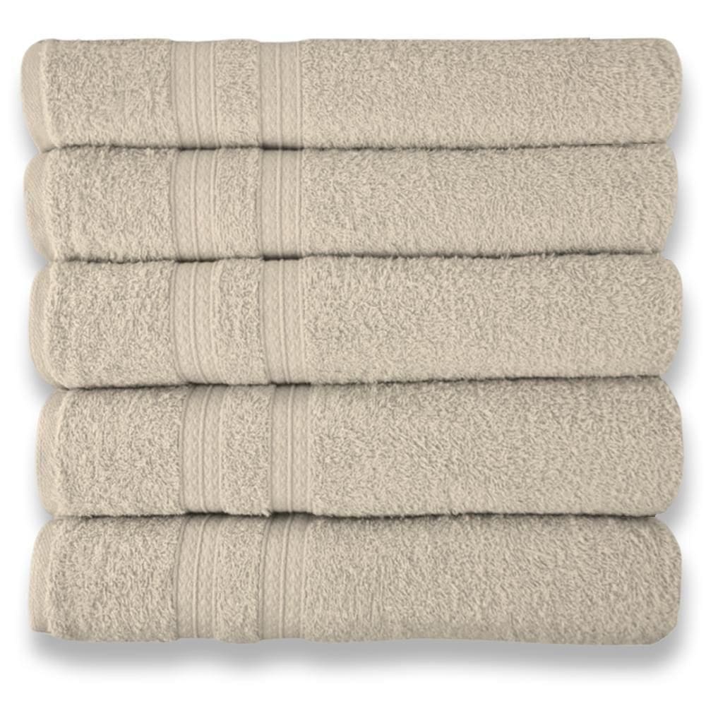 Kit 5 Toalhas Super Grossa E Felpuda Macia 80x150cm Beka - Bege Bege