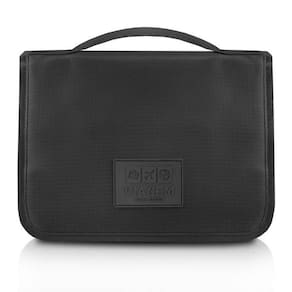 Necessaire Com Gancho Para Viagem Estampa Lisa Jacki Design Preto