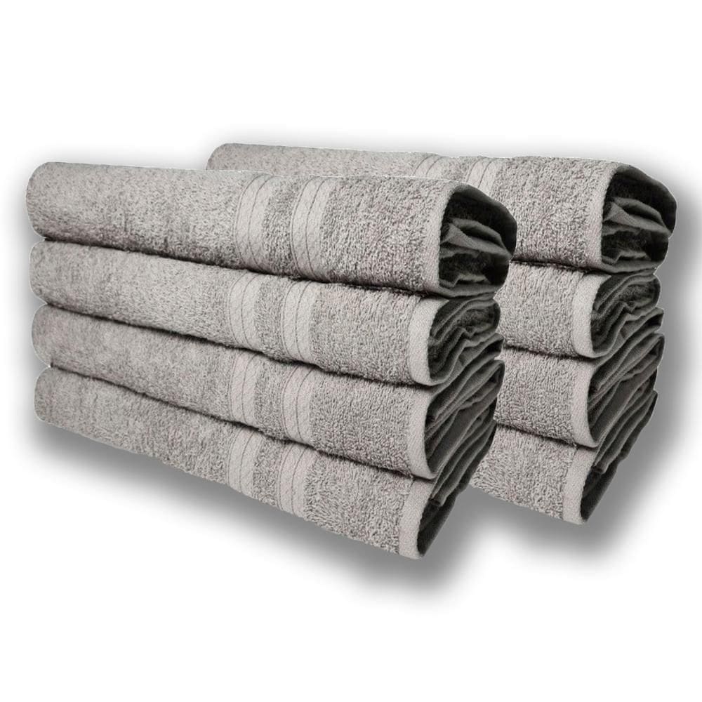 Kit 8 Toalhas De Banho Itália Soft 100% Algodão 430g/m 80x150cm - Cinza