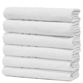 Kit 6 Toalhas Para Salão De Beleza Rosto Felpuda Macia Prata - Branco