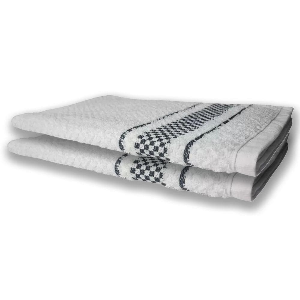 2 Panos De Prato Atoalhado Felpudo 370g/m² Premium Preto