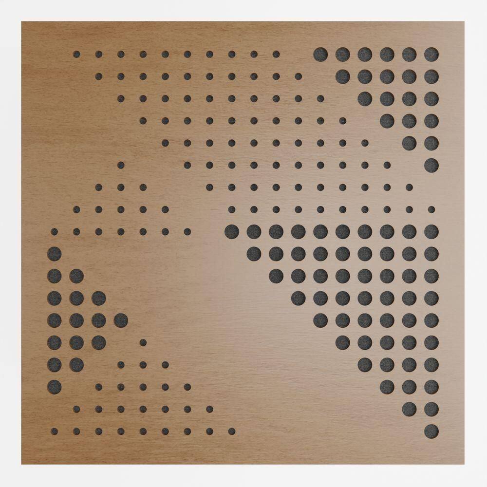 Painel Acústico Absorvedor Decorativo 60x60mm Maestra Freijó