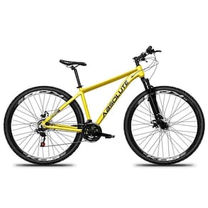 Bicicleta Aro 29 Absolute Nero 5 Alumínio 21v Freio A Disco Garfo Com Suspensão - Amarelo Tam.19