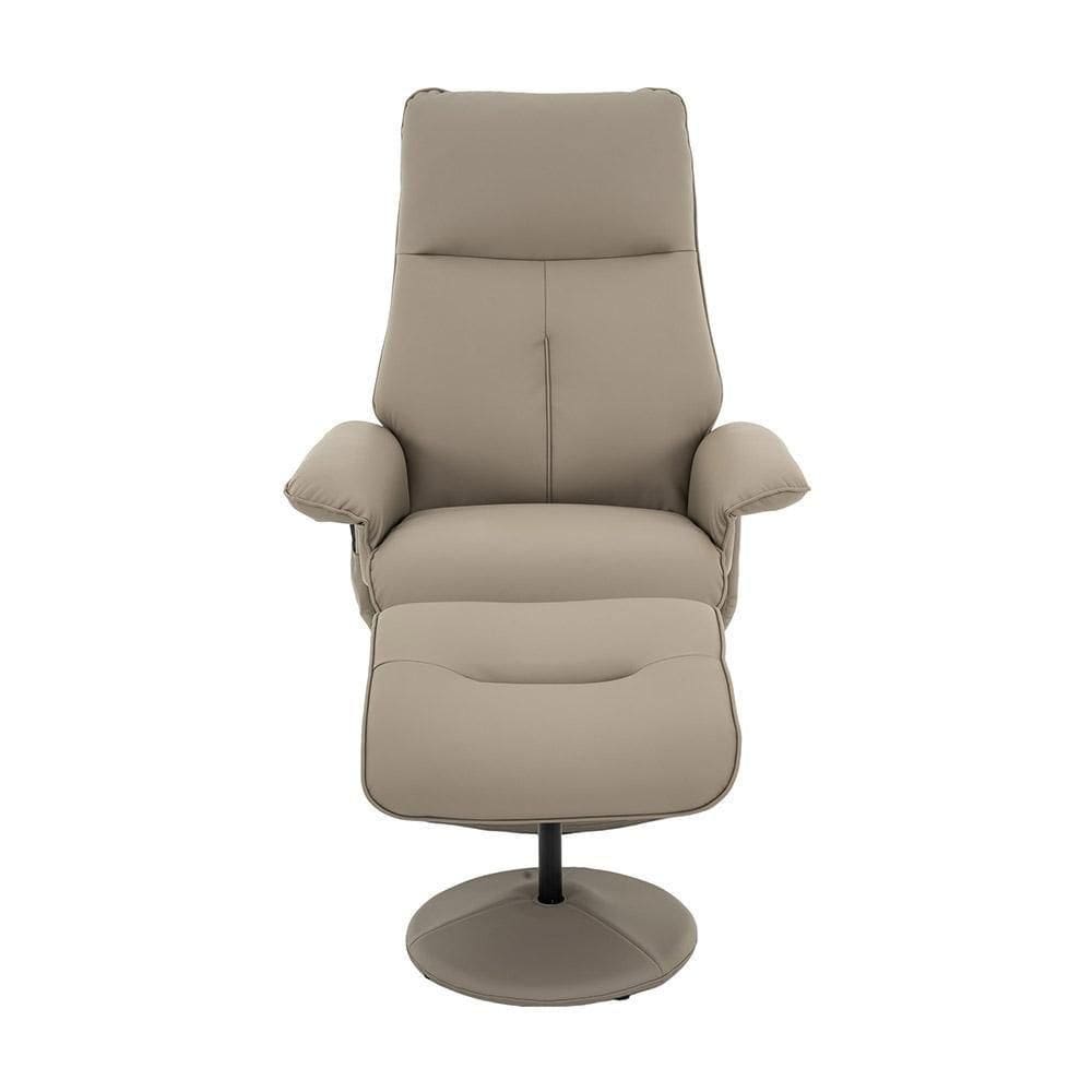 Poltrona De Massagem Reclinável E Giratória Arizona Com Apoio De Pés Pu Fendi G56 - Gran Belo
