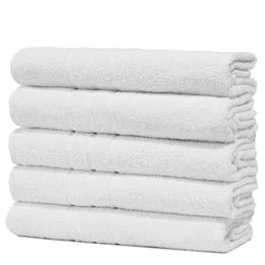 Kit 5 Toalhas Para Salão De Beleza Rosto Felpuda Macia Prata - Branco
