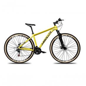 Bicicleta Aro 29 Absolute Nero 5 24v Freio A Disco Suspensão Mountain Bike Alumínio Pneu Faixa - Amarelo Tam.17