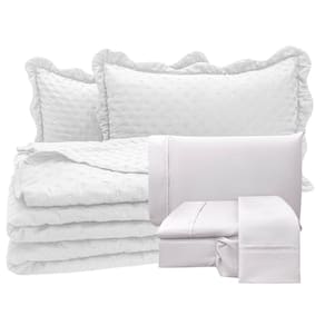 Coordenado Cobre Leito King E Lençol Diplomata 7 Peças - Branco