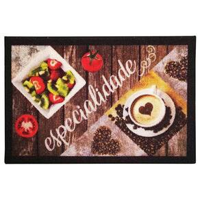 Tapete Para Cozinha Clean 5 Marrom Bege 0,40x0,60m - Edantex