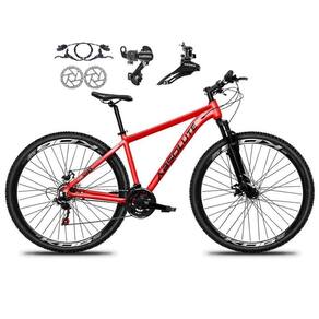 Bicicleta Aro 29 Absolute Nero 5 21v Alumínio Câmbios Shimano Freio Disco Hidráulico Garfo Suspensão - Vermelho Tam.21