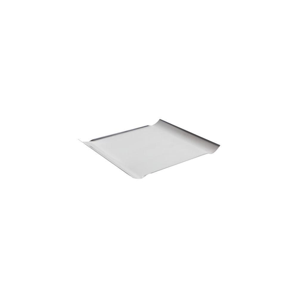 Bandeja Tramontina Quadrata Retangular Em Aço Inox Alto Brilho 32 X 28 Cm