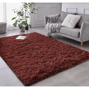 Tapete Sala Felpudo Peludo Marrom 200 X 200 Cm