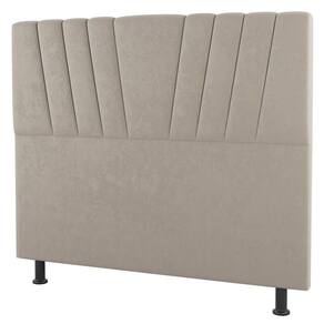 Cabeceira Cama Box Casal Queen Size Dublin 160cm Suede Bege - Abmaza