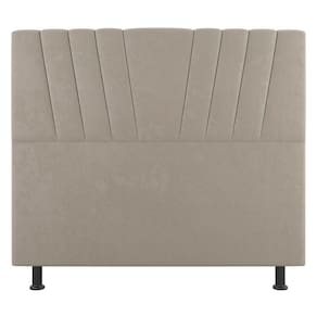 Cabeceira Cama Box Casal Queen Size Dublin 160cm Linho Bege - Abmaza