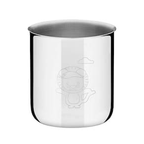 Copo Infantil Tramontina Baby Friends Em Aço Inox 340 Ml