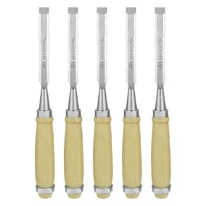 Kit 5 Formão Madeira Corte Entalhe 1-2 Pol 12mm Tradestar
