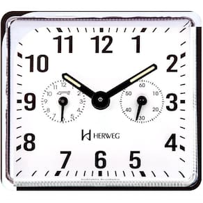 Relógio Despertador Antigo A Cordas Preto Herweg 2245 Branco
