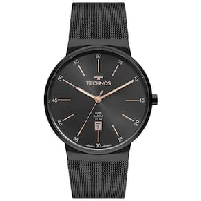 Relógio Technos Slim Gm12ag/1p Preto Masculino