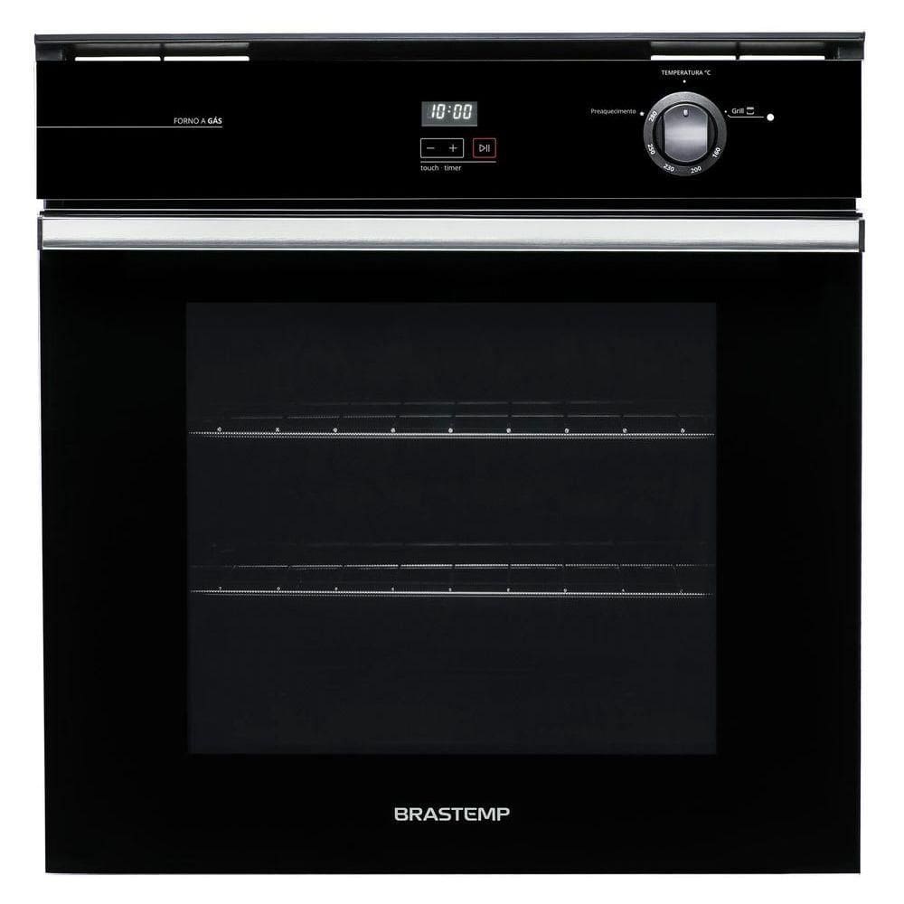 Forno de Embutir a Gás 78 Litros Preto Brastemp 220v
