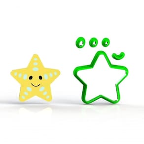 Cortador Fundo Do Mar - Estrela Do Mar Modular Tamanho 7 Cm
