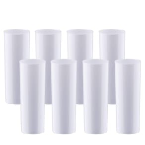Kit De Copos 8 Copos Grandes Jogo Long Drink 330ml Boccati Cor:branco