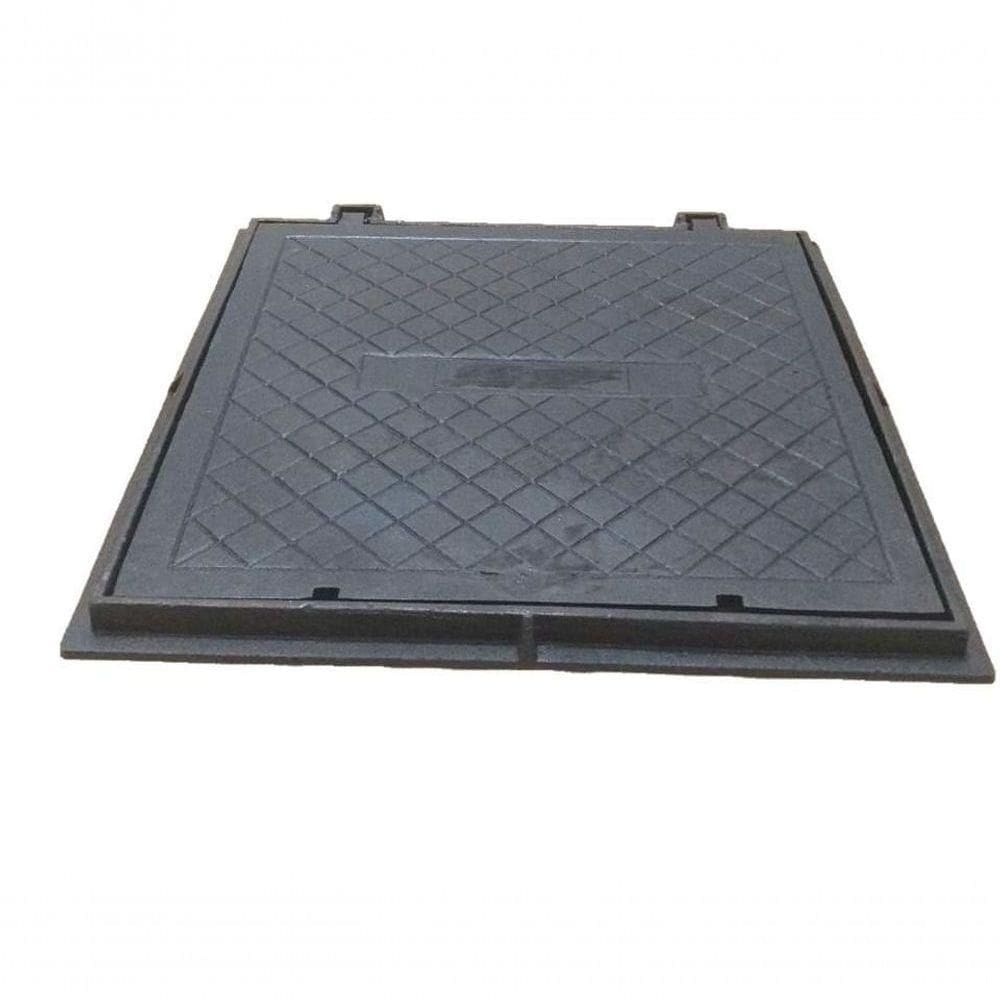 Tampa 80x 80cm Leve Calçada Ferro Fundido Posto Pronto Artes