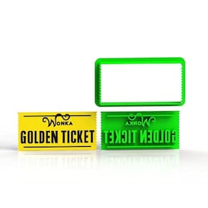 Cortador Wonka Golden Ticket (corta E Marca) Tamanho 6 Cm