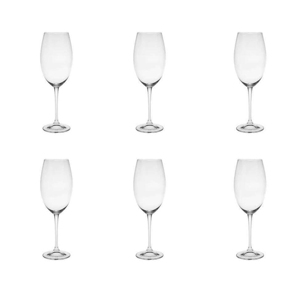 Jogo 6 Taças Para Vinho 510ml Cristal Fulica Bohemia