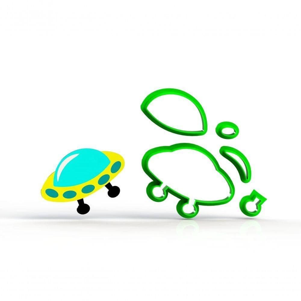 Cortador Disco Voador Nave Espacial Modular Tamanho 6 Cm