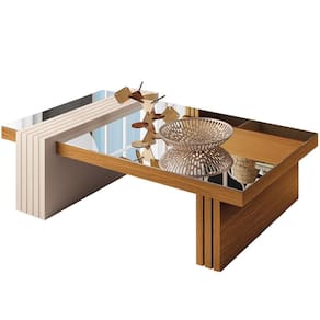 Mesa De Centro Espelhada Sala De Estar Lord B01 Cinamomo Off White