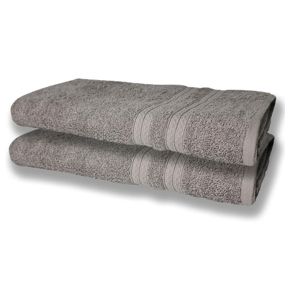 2 Toalhas Super Felpudas Grande E Grossa Algodão 80x150 Itália Soft Beka - Cinza Cinza