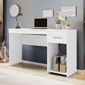 Mesa Office Escrivaninha Com 1 Gaveta Nt2070 Notável Branco New