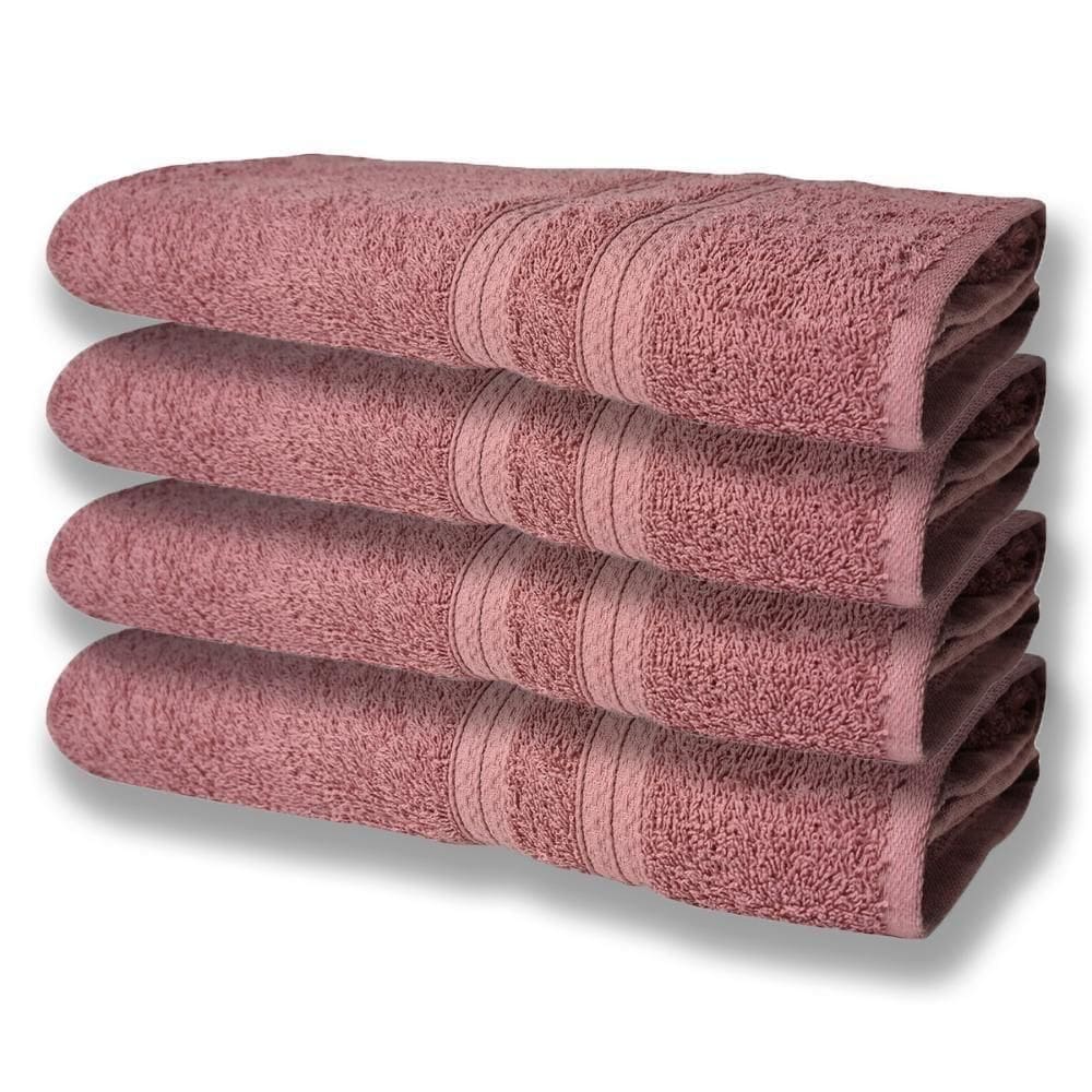 4 Toalhas Super Felpudas Grande E Grossa Algodão 80x150 Itália Soft Beka - Rosê Rosê