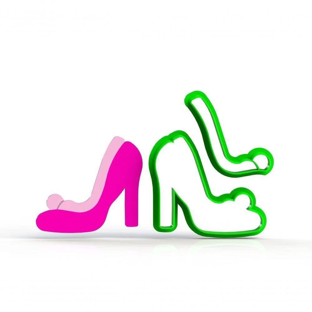 Cortador Sapato Salto Sapatinho De Cristal - Cinderela - Barbie Modular Tamanho 7 Cm