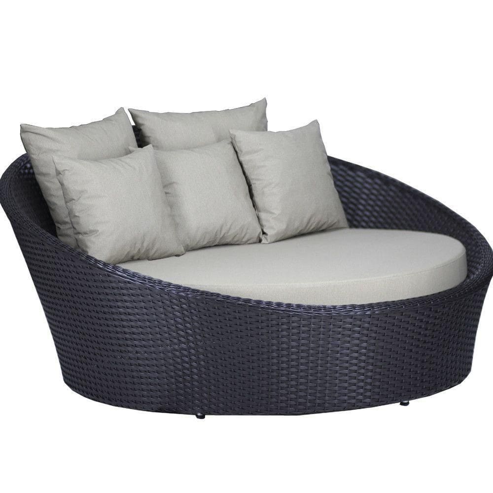 Chaise Sofá Livia Varanda Jardim Preto