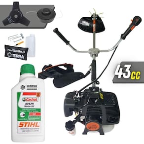 Roçadeira Terra Grh430 Faca 3 Pontas E Carretel + óleo Stihl