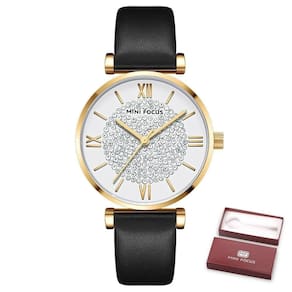 Relógio Feminino Mini Focus Mf0334l à Prova D`água Preto Branco
