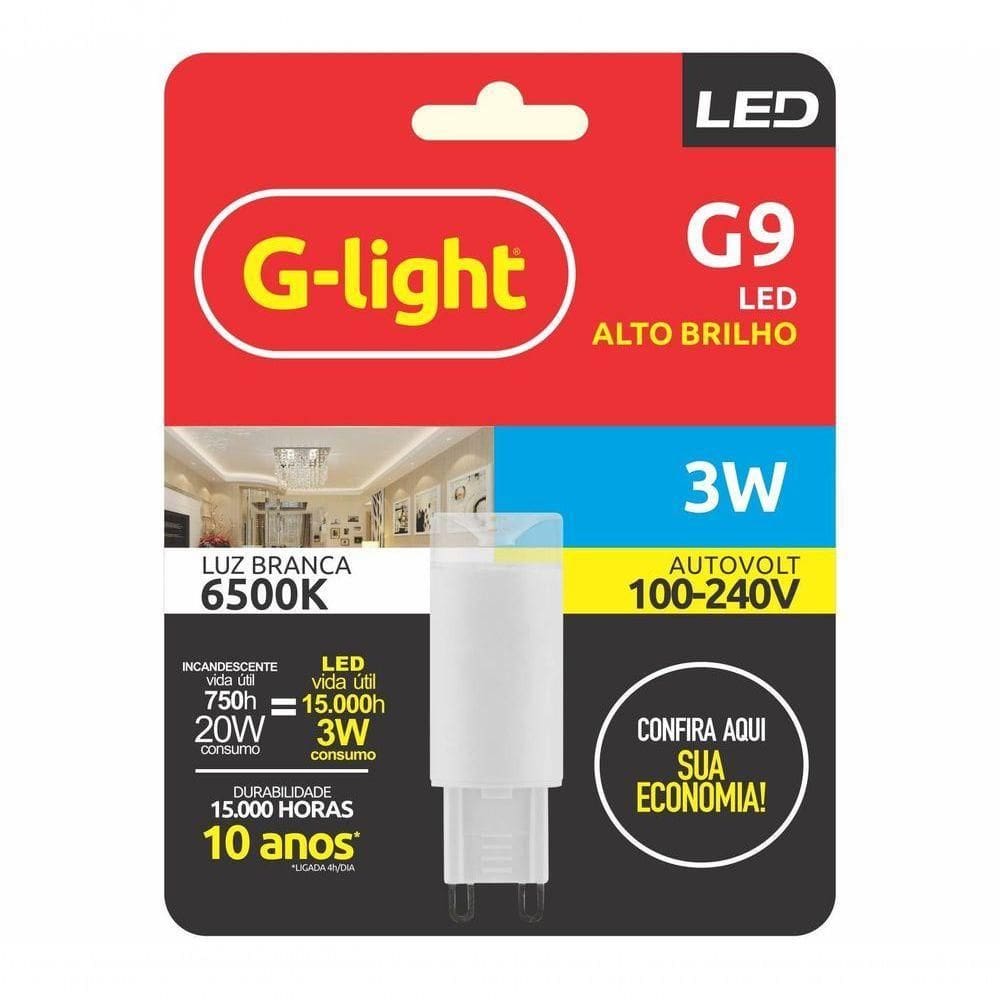 Lâmpada Led G-light G9 3w 6500k Autovolt