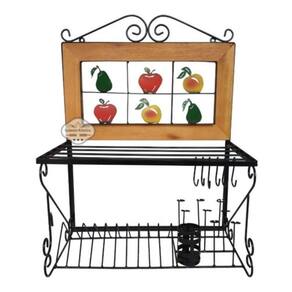 Suporte Paneleiro Artesanal Frutas 60cm Sudeste Rústico