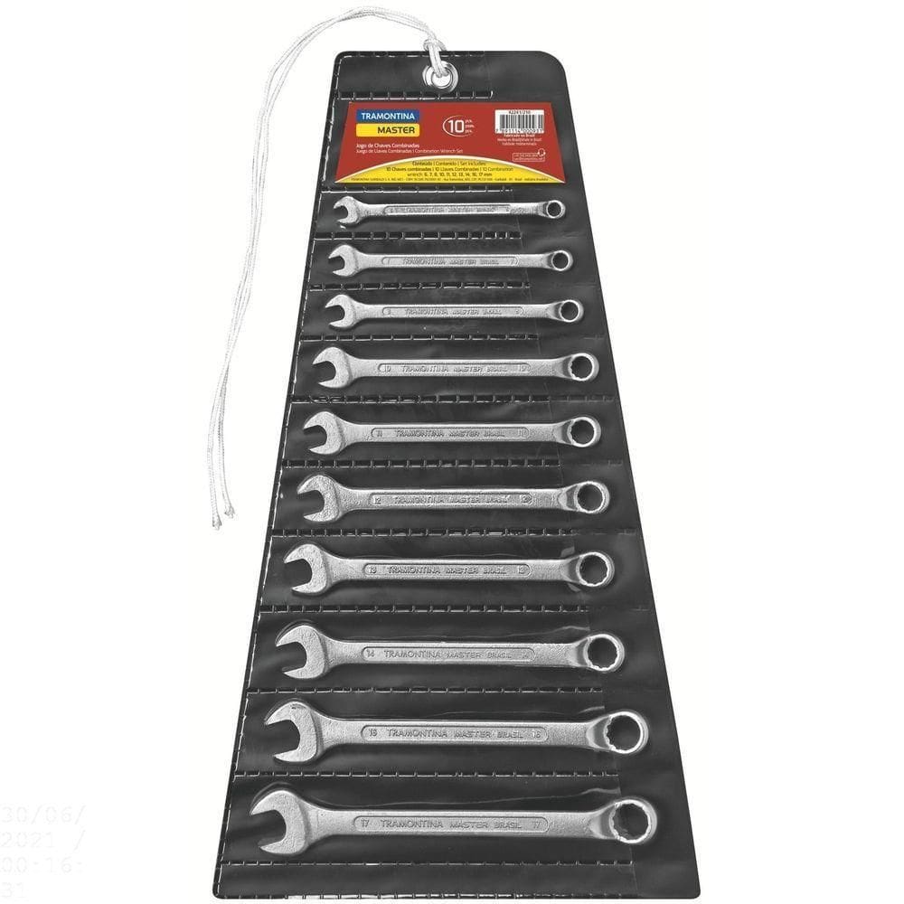 Jogo De Chaves Combinadas Com Corpo Forjado Em Aço Especial Cromado 10 Peças Em Milímetro