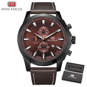 Relógio Masculino Mini Focus Mf0082g à Prova D`água Marrom