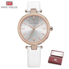 Relógio Feminino Mini Focus Mf0039l à Prova D`água Branco