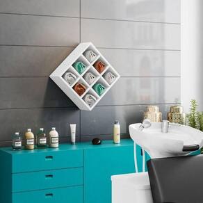 Nicho Decorativo Porta Toalha Com 9 Nichos Multiuso Destak Branco