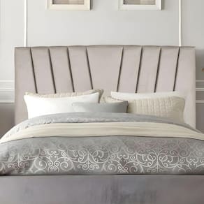 Cabeceira Casal Queen Size Cama Estofada 160 Cm Emma Corino Bege