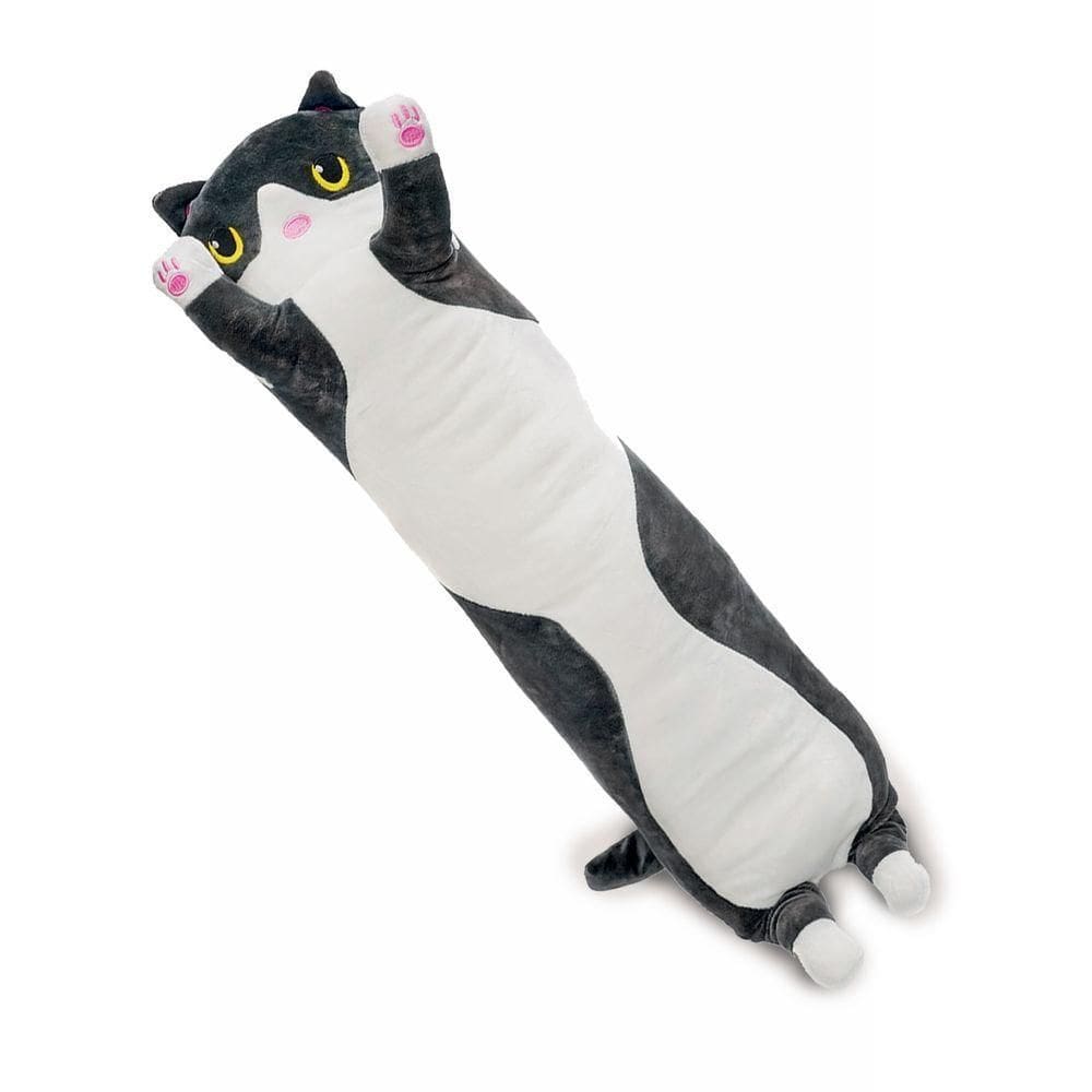Travesseiro Corpo Pelucia Abraçar Hug Me Up Confortável 70cm Gatão Preto