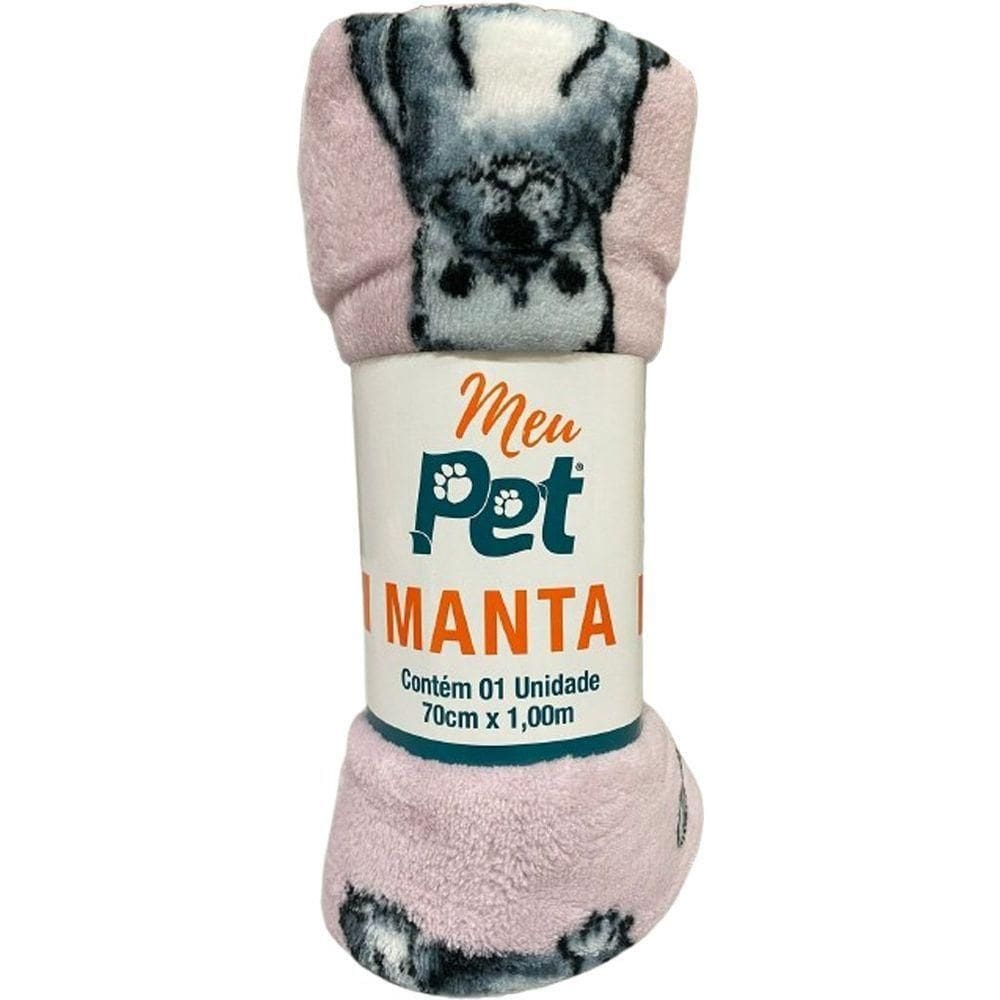 Manta Pet Microfibra 100% Poliéster 70x100cm Bulldog Sweet